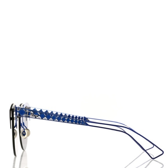 CHRISTIAN DIOR  Metal DioramaClub Sunglasses Black Blue - Picture 5 of 17